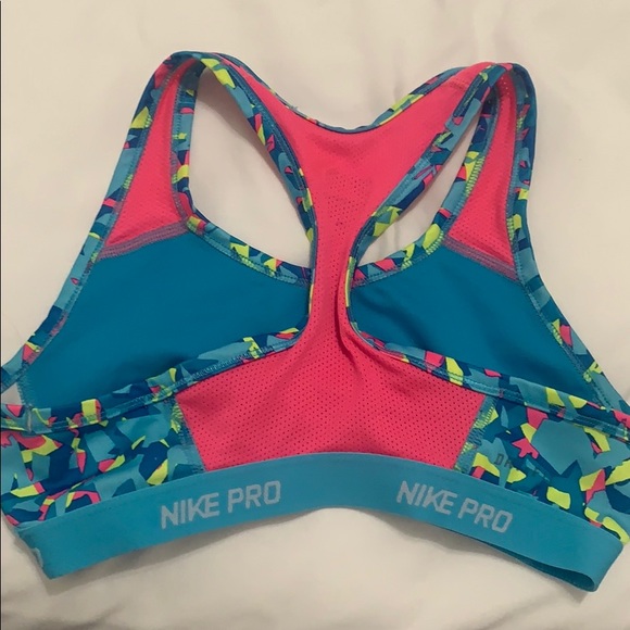 Neon multicolor girls medium sports bra - Picture 2 of 3
